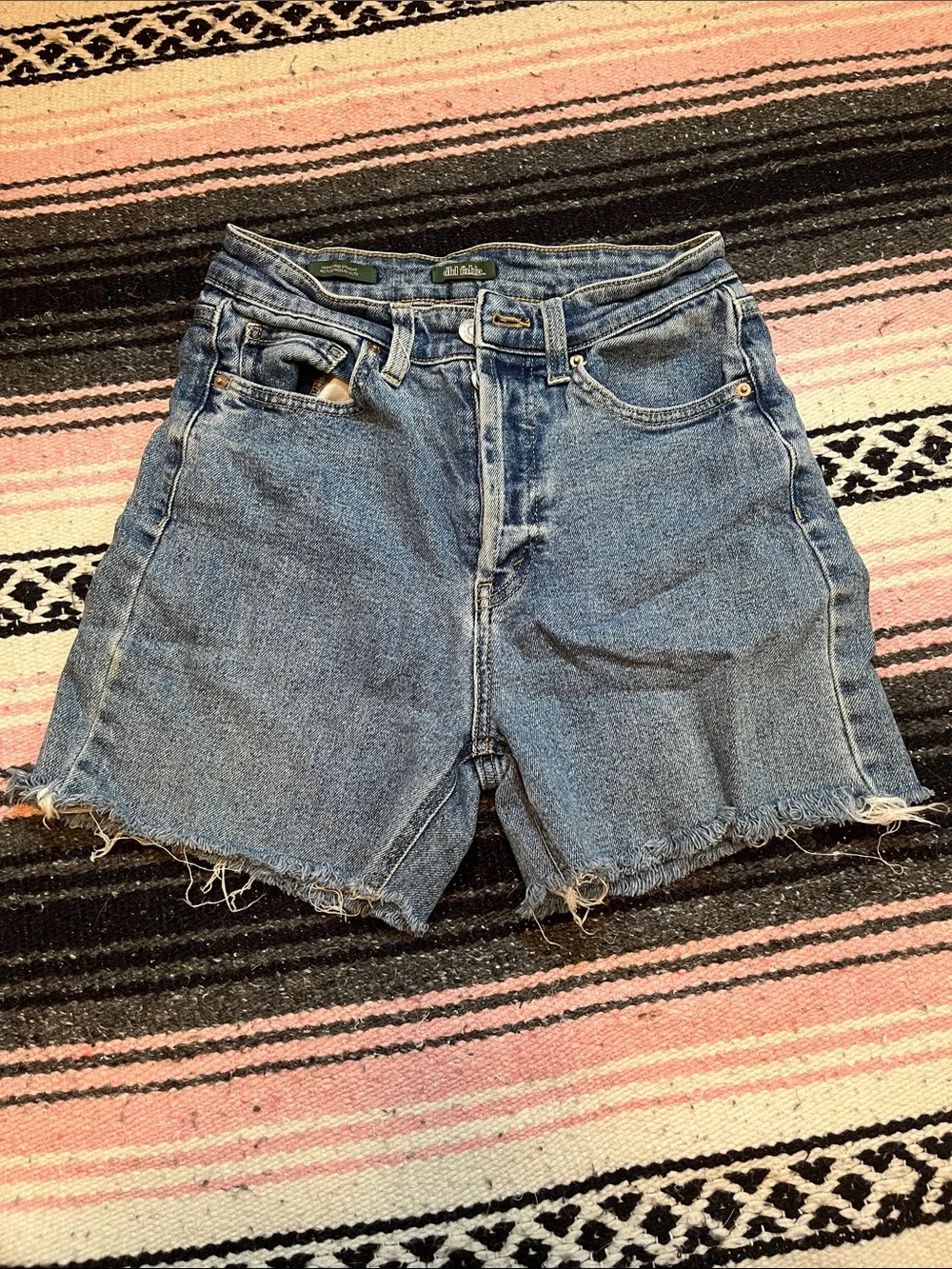 !!2 for 1!!Vintage-Inspired High-Rise Blue Denim Women's Shorts
